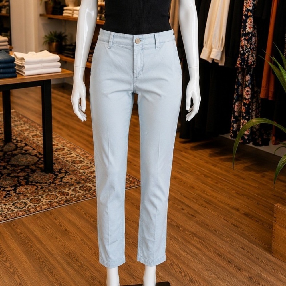 Gap Womens Chino Pants Light Blue Slim Fit Stretch Pastel 00